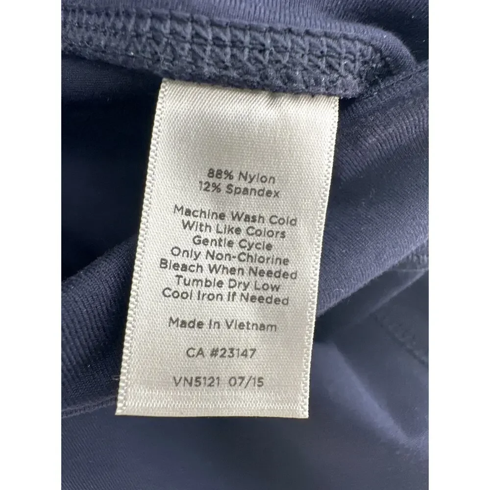 Talbots Pants Womens P XS Navy Blue Pull On Flare Leggings Stretch High Rise